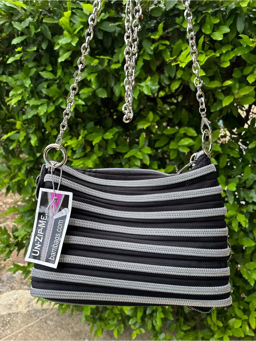 black and silver bag by BAM Bag